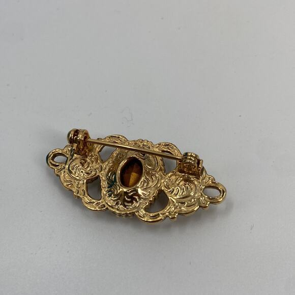 1928 Victorian inspired gold brooch - Picture 2 of 3